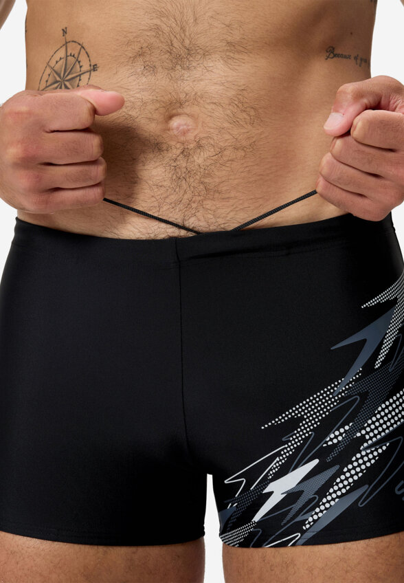 Плавки-шорты мужские Speedo Medley Logo Aquashort Blk/Red, Черный