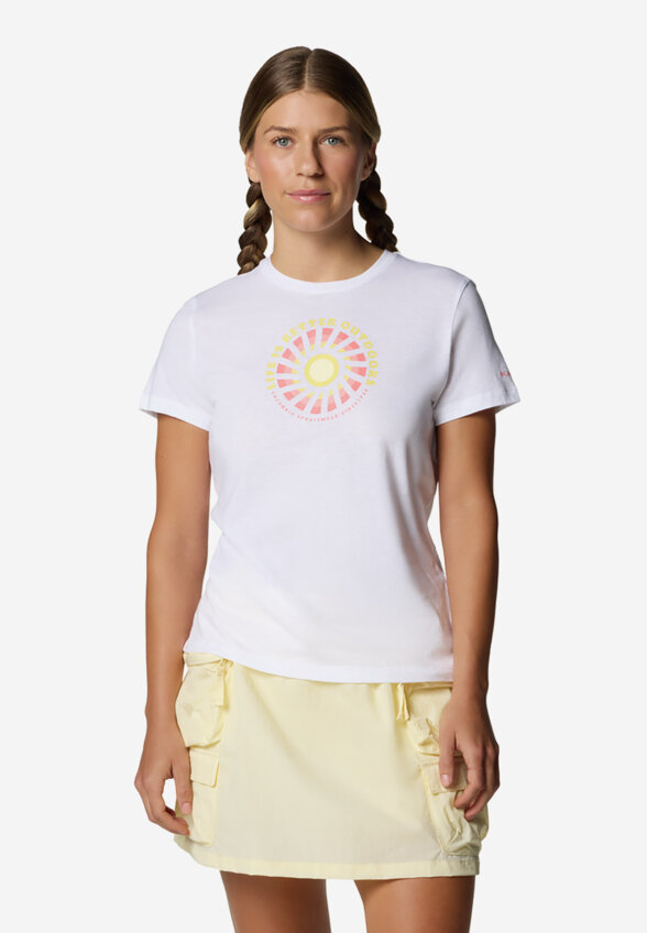 Футболка женская Columbia Ruby Springs Graphic Fitted Ss, Белый