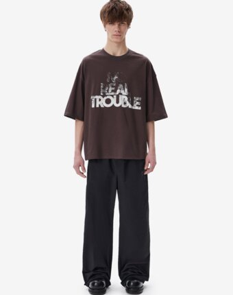 Футболка Real trouble Brown FABLE мужчинам