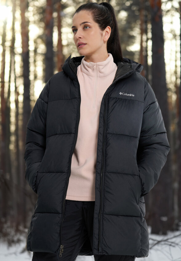 Куртка утепленная женская Columbia Puffect II Mid Hooded Jacket, Черный