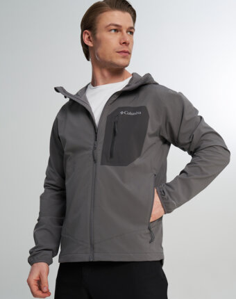 Ветровка мужская Columbia Tall Heights III Hooded Softshell, Серый женщинам