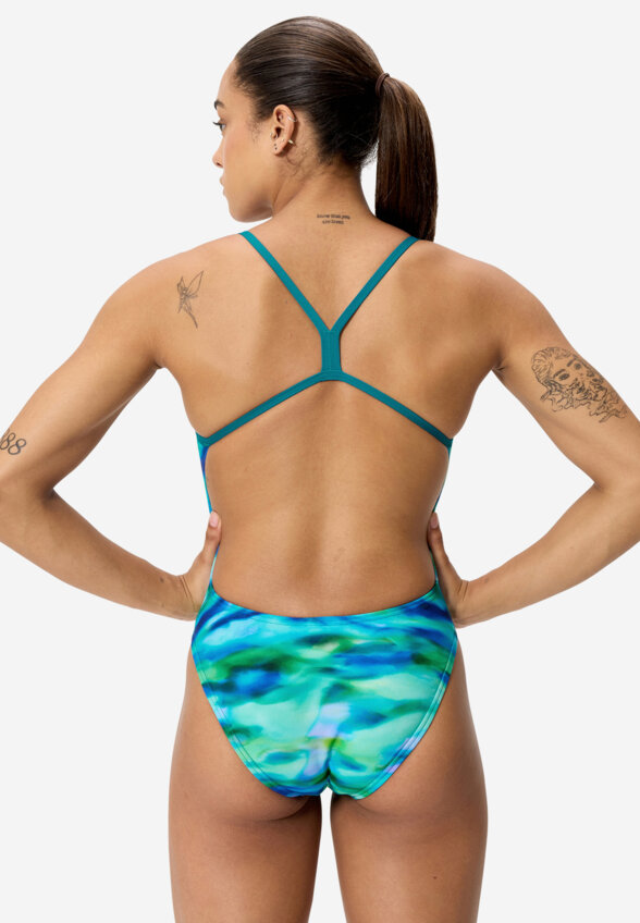 Купальник слитный женский Speedo Printed 2.0, Голубой