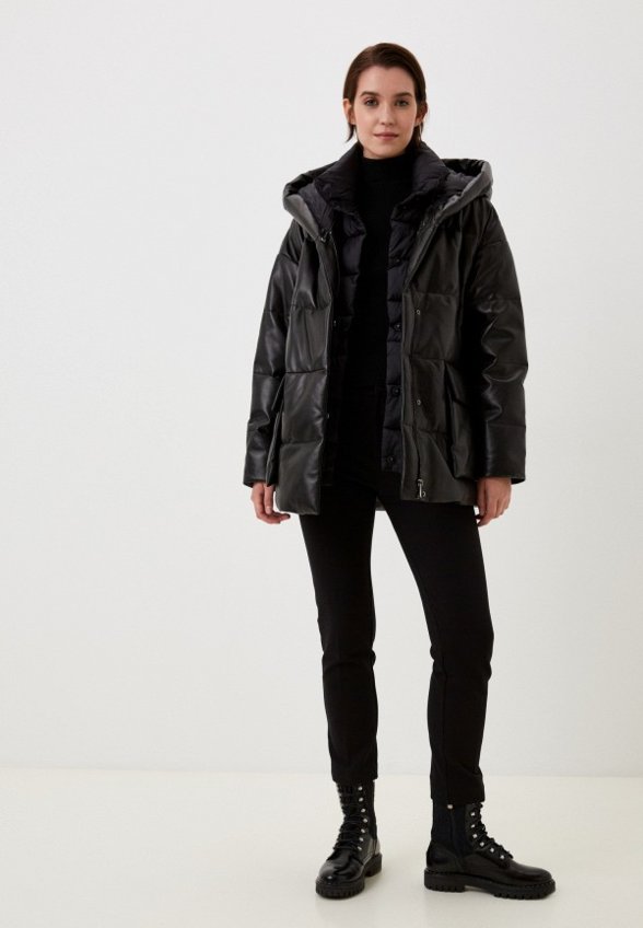 Куртка кожаная утепленная Снежная Королева