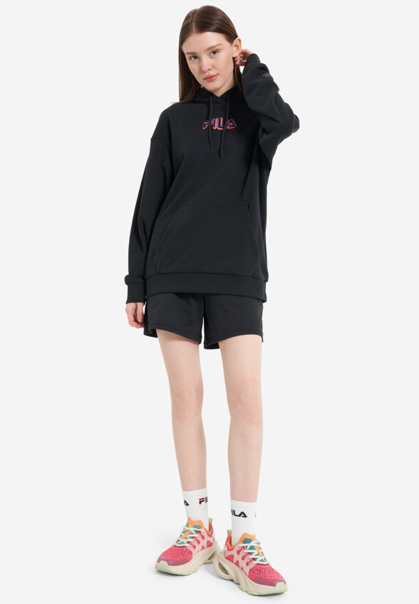 Худи женское оверсайз FILA, Черный