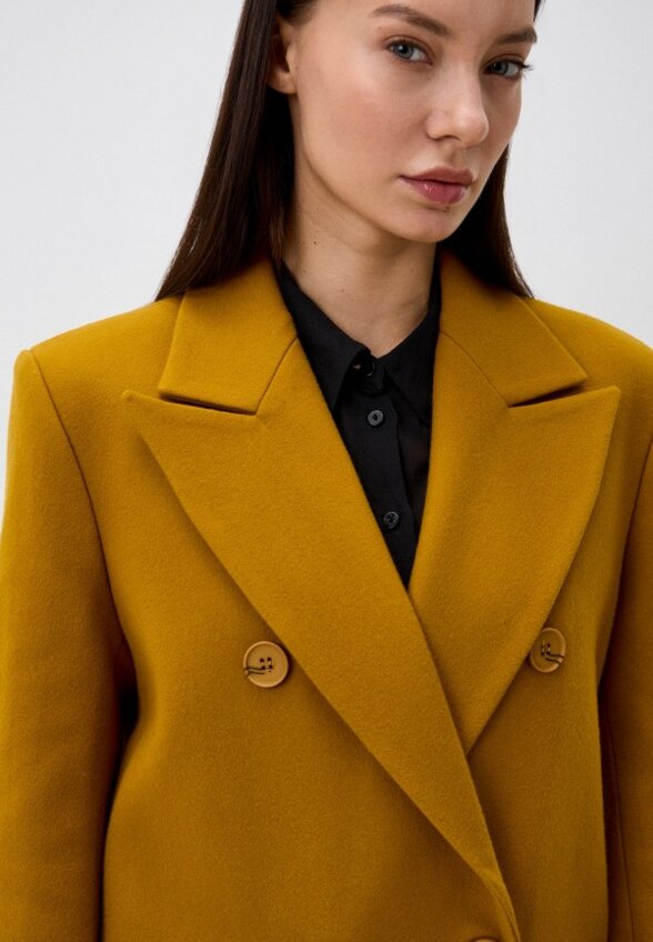 Пальто двубортное Sei Unica