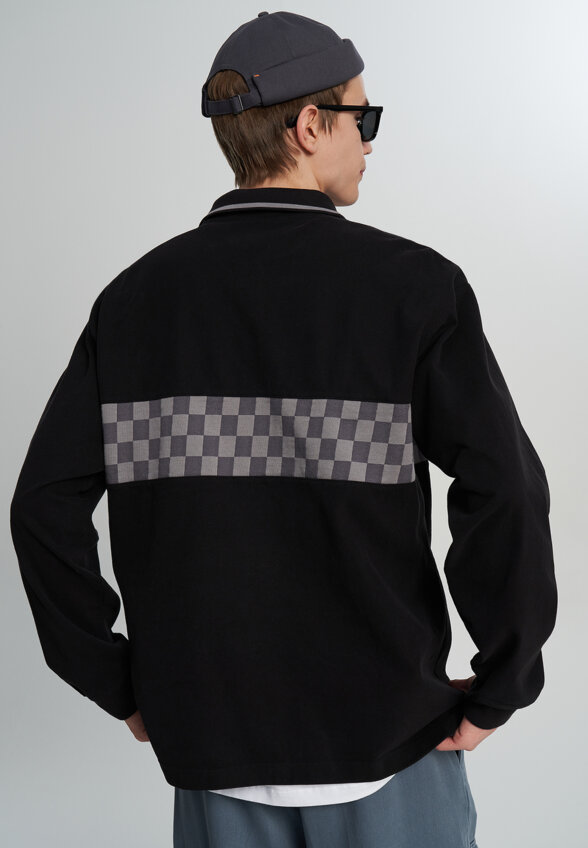 Лонгслив мужской Vans Medford Checkerboard LS, Черный