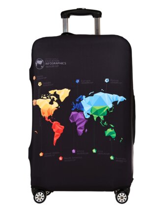 Др.Коффер LC-005M black чехол для чемодана женщинам