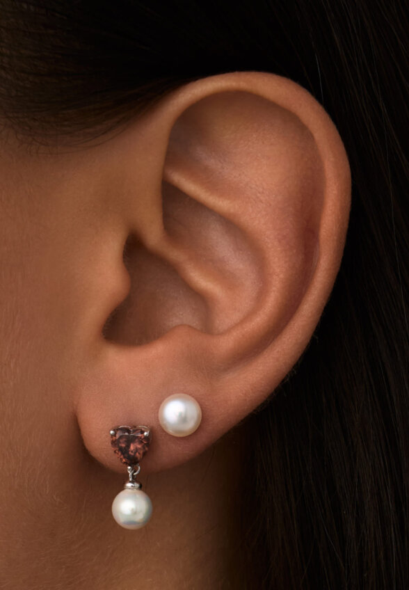 Серьги-пусеты ГАЛАТЕЯ из серебра с жемчугом MIE