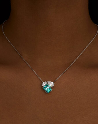 Серебряное колье СВОБОДА с фианитами MIE женщинам