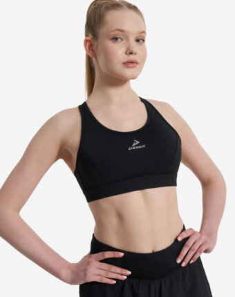 Топ бра спортивный Demix ActiveMove Urban Mesh Back, Черный женщинам