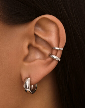 Серьги кольца серебро 925 серебряные круглые конго MIESTILO MIE женщинам