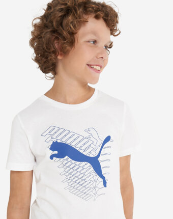 Футболка для мальчиков PUMA Graphics Cat, Белый женщинам