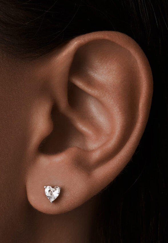 Серебряные серьги-гвоздики Софи с фианитами 5 мм MIE