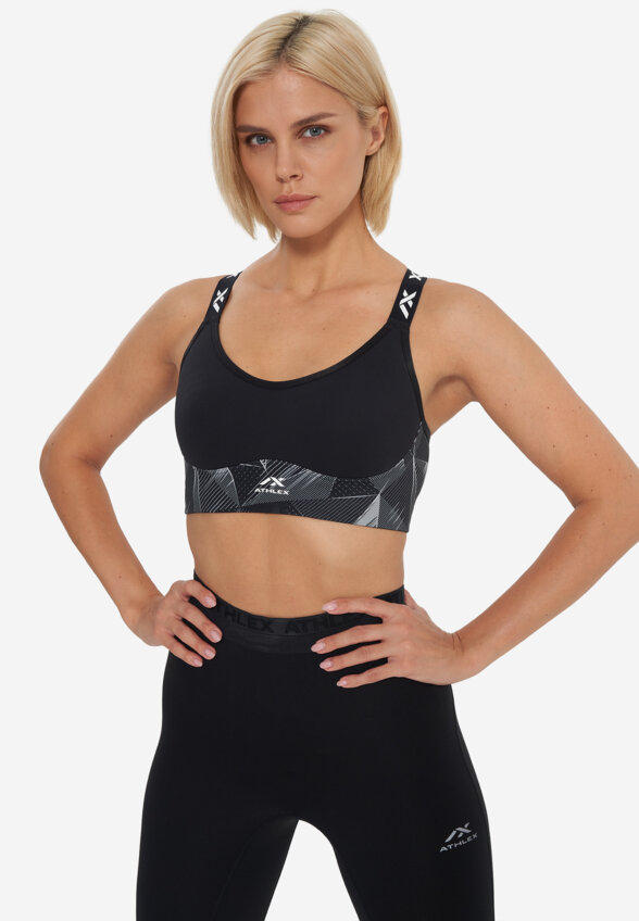 Топ бра спортивный Athlex, Черный