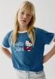 Футболка с принтом Hello Kitty для девочек1  - превью