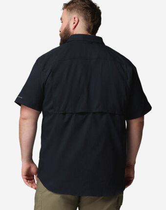 Рубашка с коротким рукавом мужская Columbia Silver Ridge Utility II SS, Plus Size, Черный женщинам
