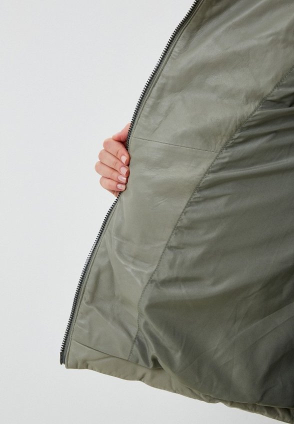 Куртка кожаная утепленная Снежная Королева