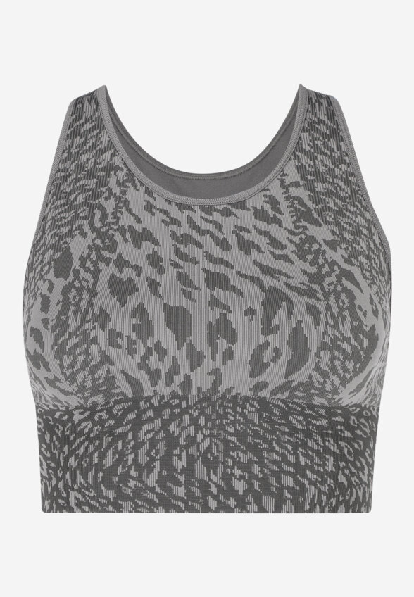 Топ бра спортивный Demix HighFlow Yoga Seamless Longline, Серый
