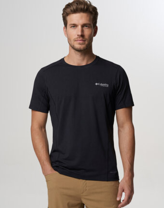 Футболка мужская Columbia Diamond Peak Pro Short Sleeve, Черный женщинам
