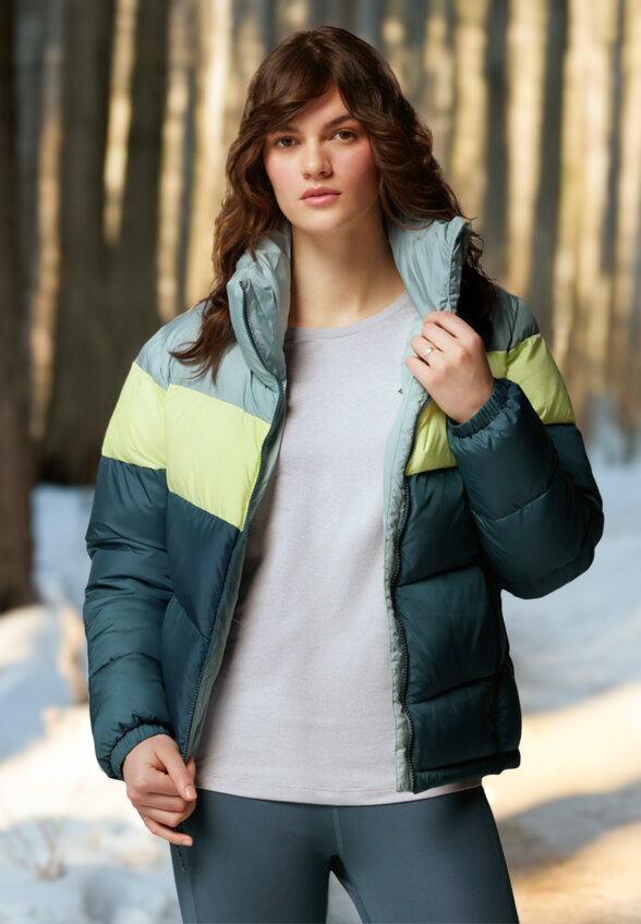 Куртка утепленная женская Columbia Puffect II Colorblock Jacket, Голубой