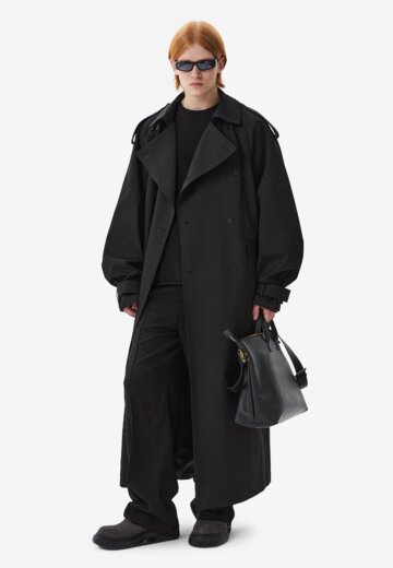 Тренч Double-Breasted Black FABLE