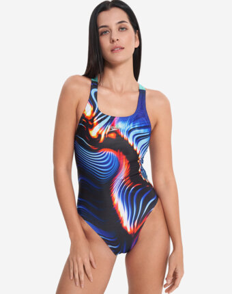 Купальник слитный женский Speedo Alov Digi, Мультицвет женщинам