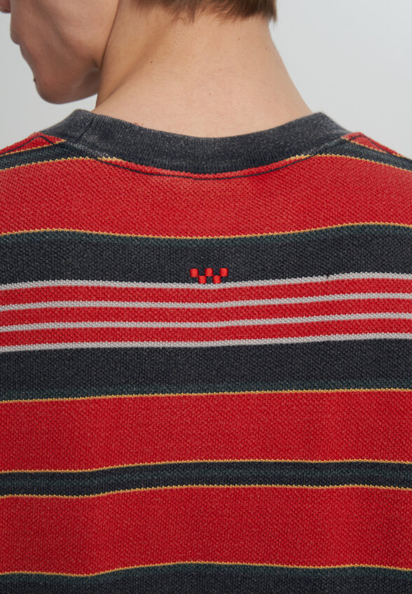 Футболка мужская Vans LX Pique Stripe SS, Красный