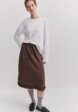 Юбка миди с рюшей по низу из линейки SELA Young8  - превью