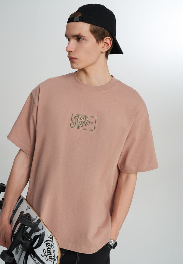 Футболка мужская Vans Blocked Box Loose SS, Бежевый