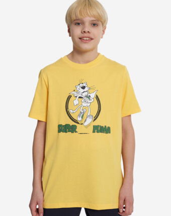 Футболка для мальчиков PUMA Super Graphic, Желтый женщинам