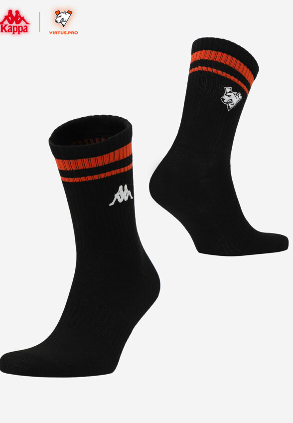Носки Kappa x Virtus.pro, 1 пара, Черный