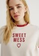 Футболка с принтом и контрастной окантовкой7  - превью