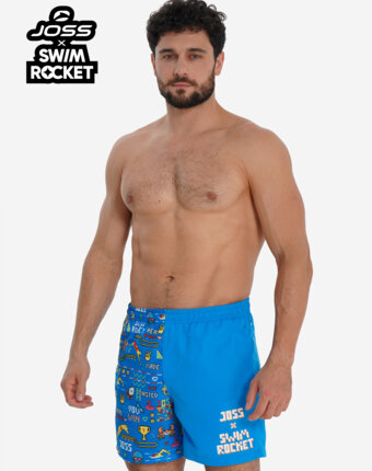 Шорты плавательные мужские Joss x Swim Rocket, Синий женщинам