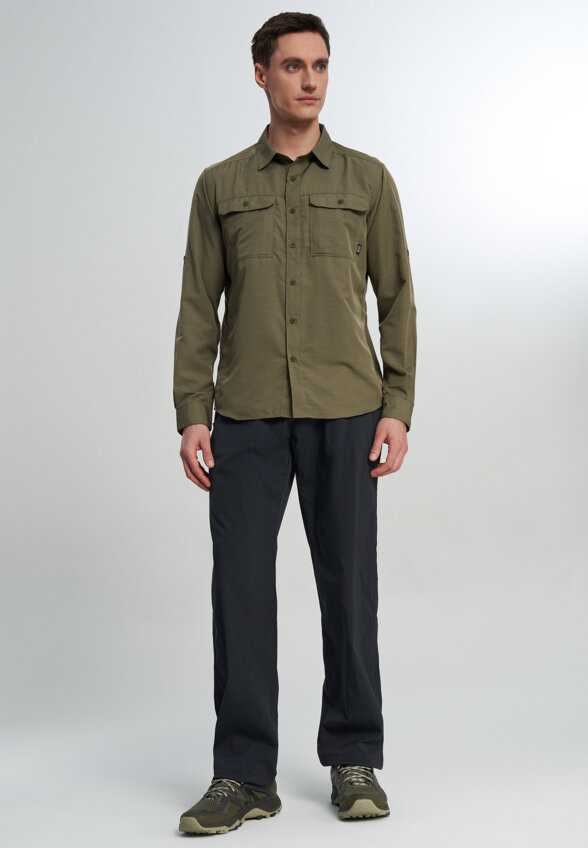 Рубашка мужская Mountain Hardwear Canyon Long Sleeve Shirt, Зеленый