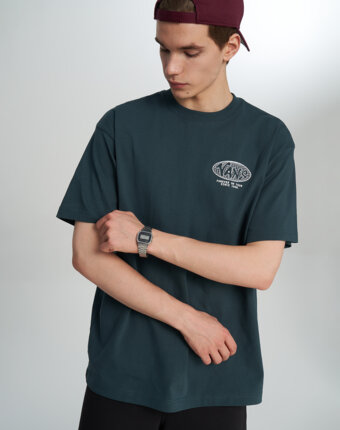 Футболка мужская Vans World Tour Loose SS, Зеленый женщинам