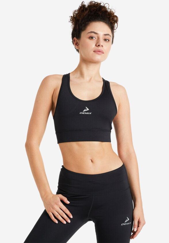 Топ бра спортивный Demix ActiveMove Essentials Longline, Черный