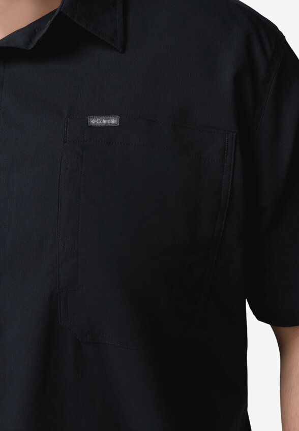 Рубашка с коротким рукавом мужская Columbia Silver Ridge Utility II SS, Plus Size, Черный