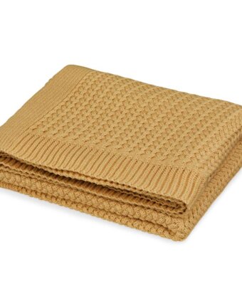 Плед вязаный Кам Кам Копенгаген (Cam Cam Copenhagen) "Малыш Харпер", медовый, 100 х 80 см детям