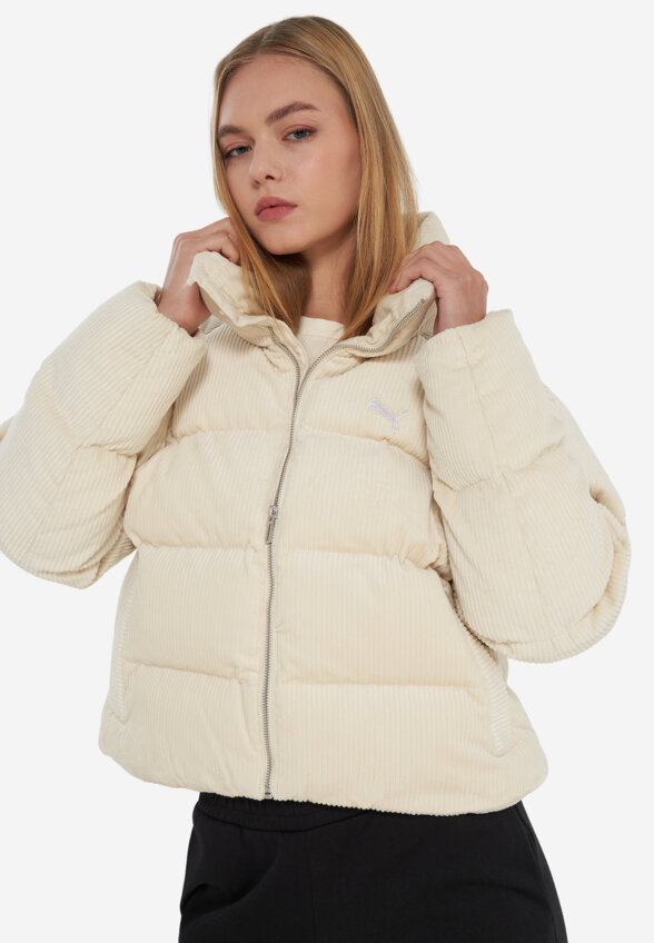 Пуховик женский PUMA Wardrobe Ess Corduroy, Бежевый