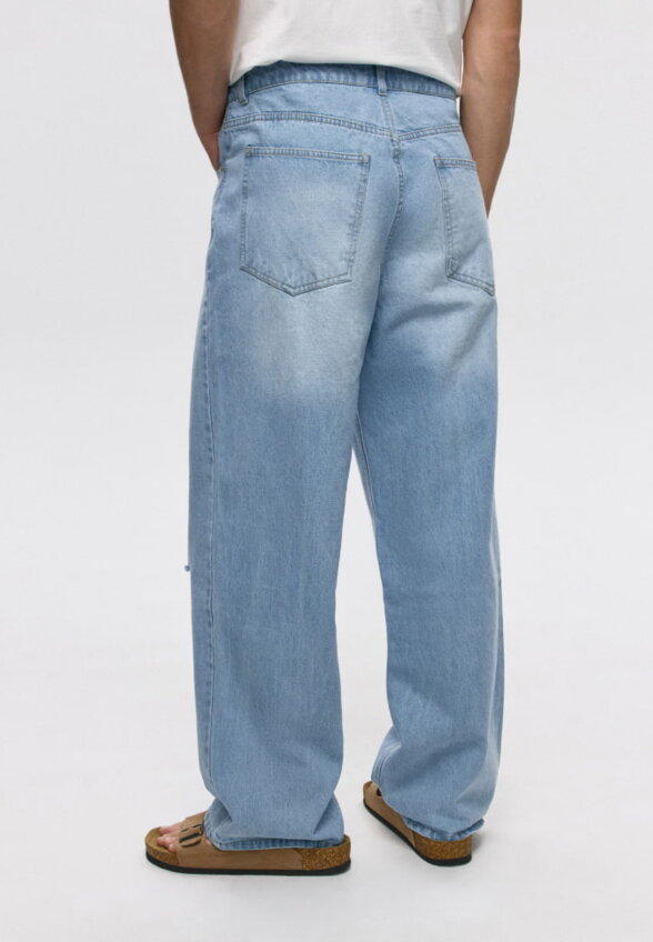 Рваные джинсы WIDE LEG