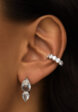 Серебряные серьги-пусеты МАЙЯ П с горным хрусталем MIE3  - превью