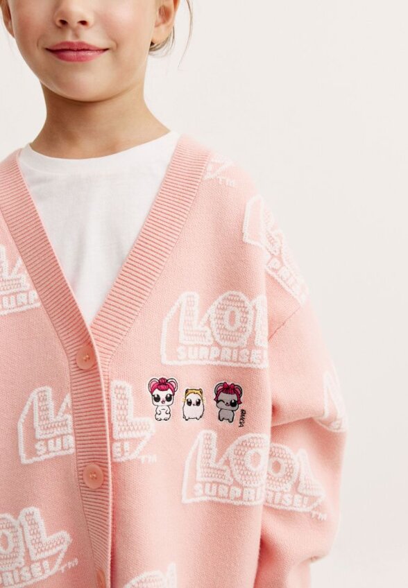 Жаккардовый кардиган для девочек из коллекции SELA × L.O.L.