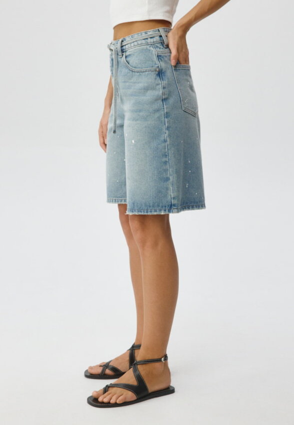 Джинсовые шорты wide leg