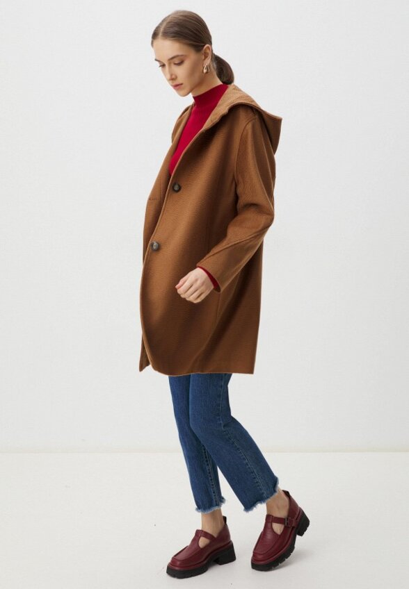 Пальто однобортное Maison David