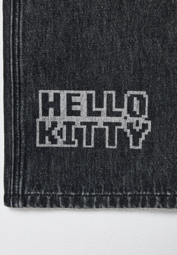 Джинсы Wide leg с принтом Hello Kitty для девочек