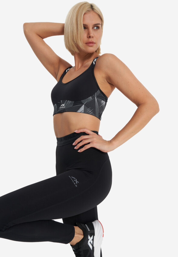 Топ бра спортивный Athlex, Черный