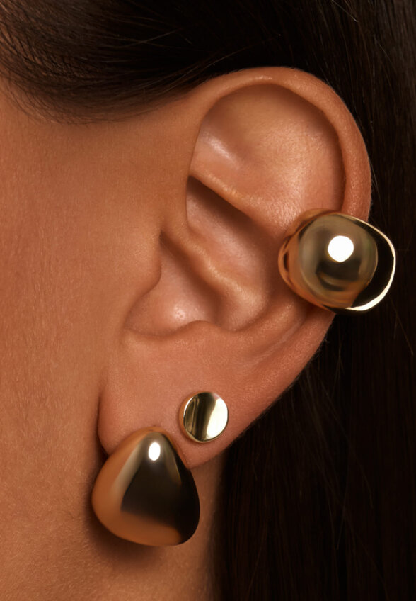 Серьги ПЕНЕЛОПА из серебра в покрытии желтое золото MIE