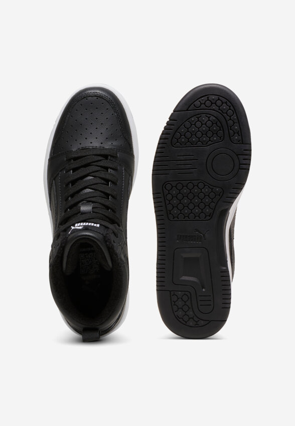 Кеды утепленные для мальчиков PUMA Rebound V6 Mid WTR Jr, Черный