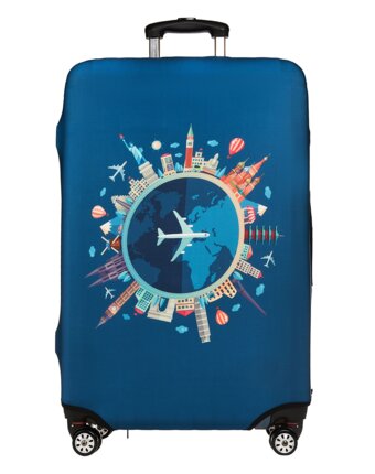 Др.Коффер LC-004L lt-blue чехол для чемодана женщинам