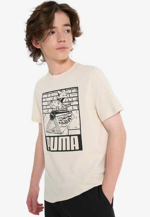 Футболка для мальчиков PUMA ESS+ Mid 90s Graphic, Бежевый